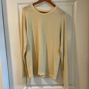 Men's Yellow Lululemon Long Sleeve Metal Vent Tech Shirt